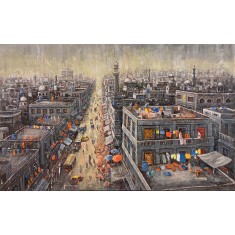 Naeem Rind, 24 x 36 Inch, Acrylic on Canvas, Cityscape Painting, AC-NAR-062